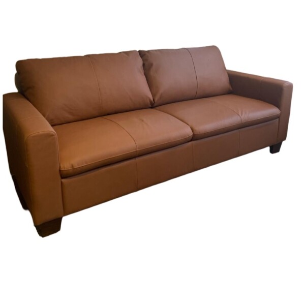 SOFA 100% CUERO - MODELO BLANC - 3 CUERPOS - MARRON SOFA 100% CUERO - MODELO BLANC - 3 CUERPOS - MARRON