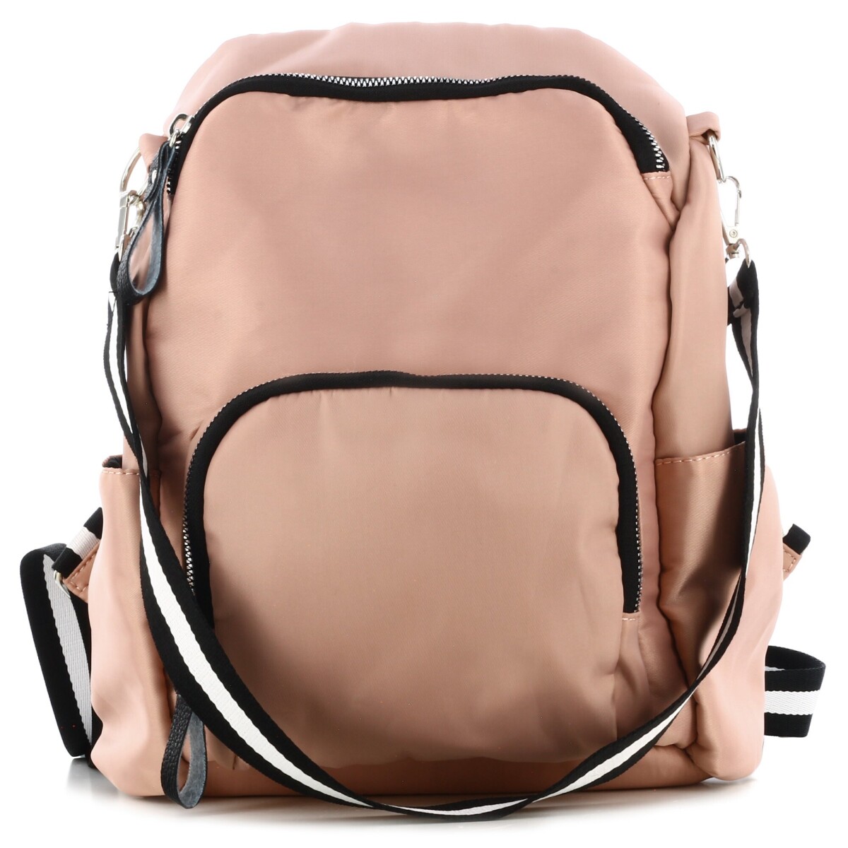 Mochila Miss Carol con tiras estampadas CRISTAL - Rosado 