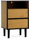 Mesa de luz ODENSE 2 cajones roble/negro Mesa de luz ODENSE 2 cajones roble/negro