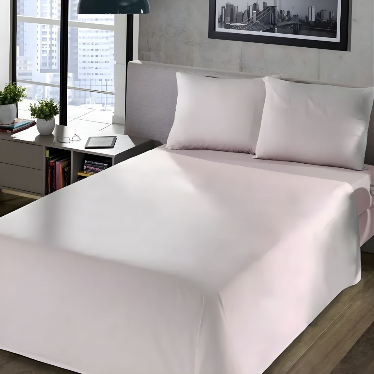 Juego Sábanas Richmond House 1 Plaza Y Media - Lisa Rosa 