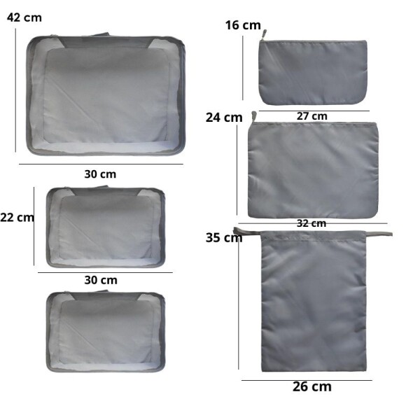 Organizador de tela 6pcs rosa