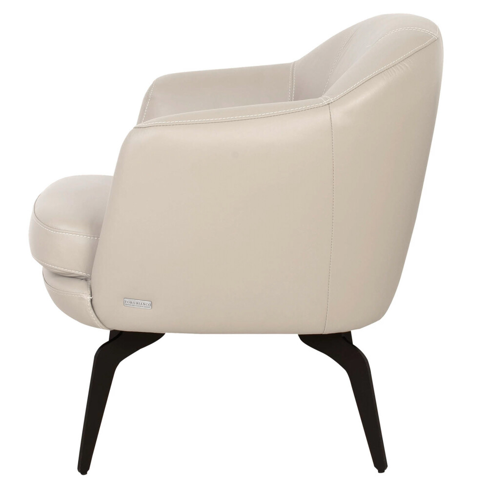 BUTACA FIJA 1 CUERPO CUERO BLANCO 1002 OFFWHITE