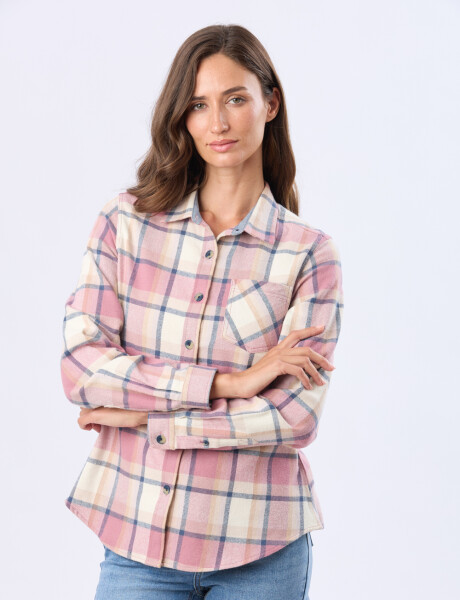 CAMISA VIYELA CUADROS Piedra