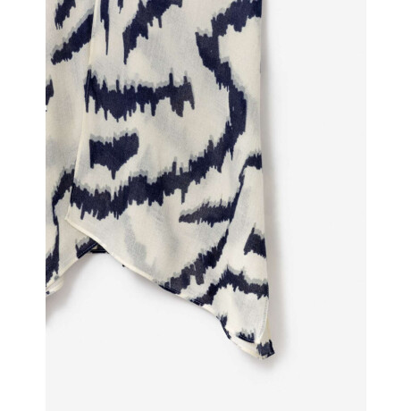 Kimono Estampado Abstracto Combinacion Bicolor