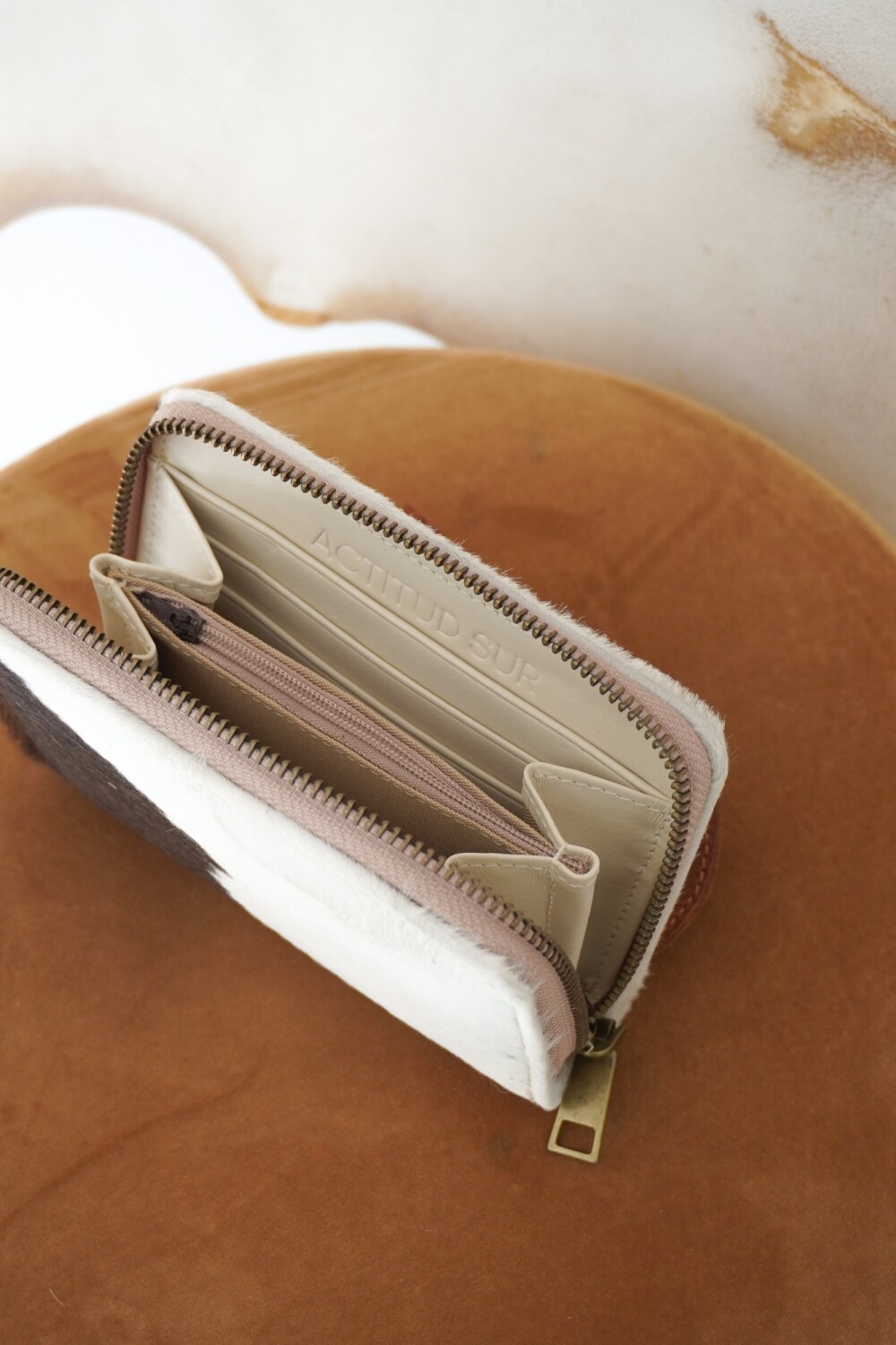 Mini Wallet Cowhide claro