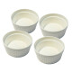 Set x4 Ramequin redondo 8x4 cm porcelana blanco BLANCO