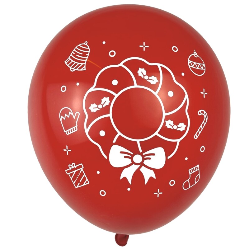 Globo Feliz Navidad Latex inflado con aire Globo Feliz Navidad Latex inflado con aire