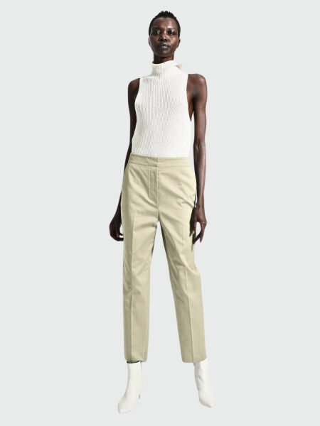Pantalón clásico con bolsillos, Theory Marfil
