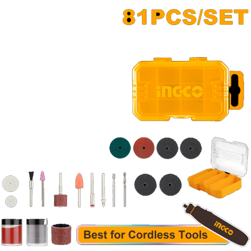 SET 81PCS ACCESORIOS PARA MINI TORNO AKMG8081 INGCO FRECUENCIA 50HZ/60HZ SET 81PCS ACCESORIOS PARA MINI TORNO AKMG8081 INGCO FRECUENCIA 50HZ/60HZ