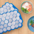 Hielera Molde Hexagonal de Silicona Flexible Con Tapa Color Azul