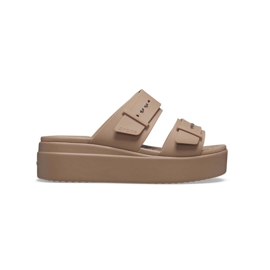 Brooklyn Buckle Low Wedge W - Mujer Latte