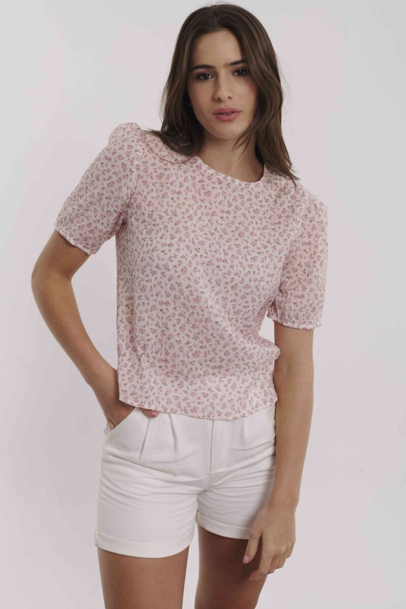 BLUSA CORALINA ESTAMPADO FLORES CORAL