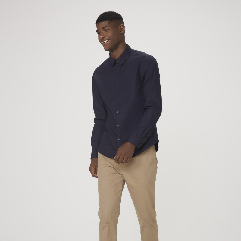 CAMISA ML MASC AZUL ESCURO