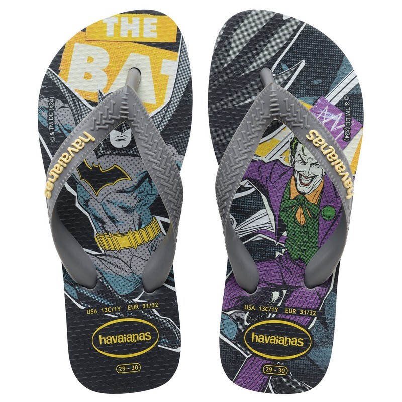 Ojotas Havaianas Kids Top Héroes DC Gris