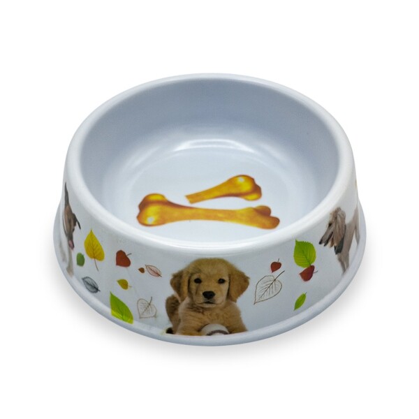 Plato Comida Agua Mascota Perros Gatos Comedero Bebedero Variante Color Blanco