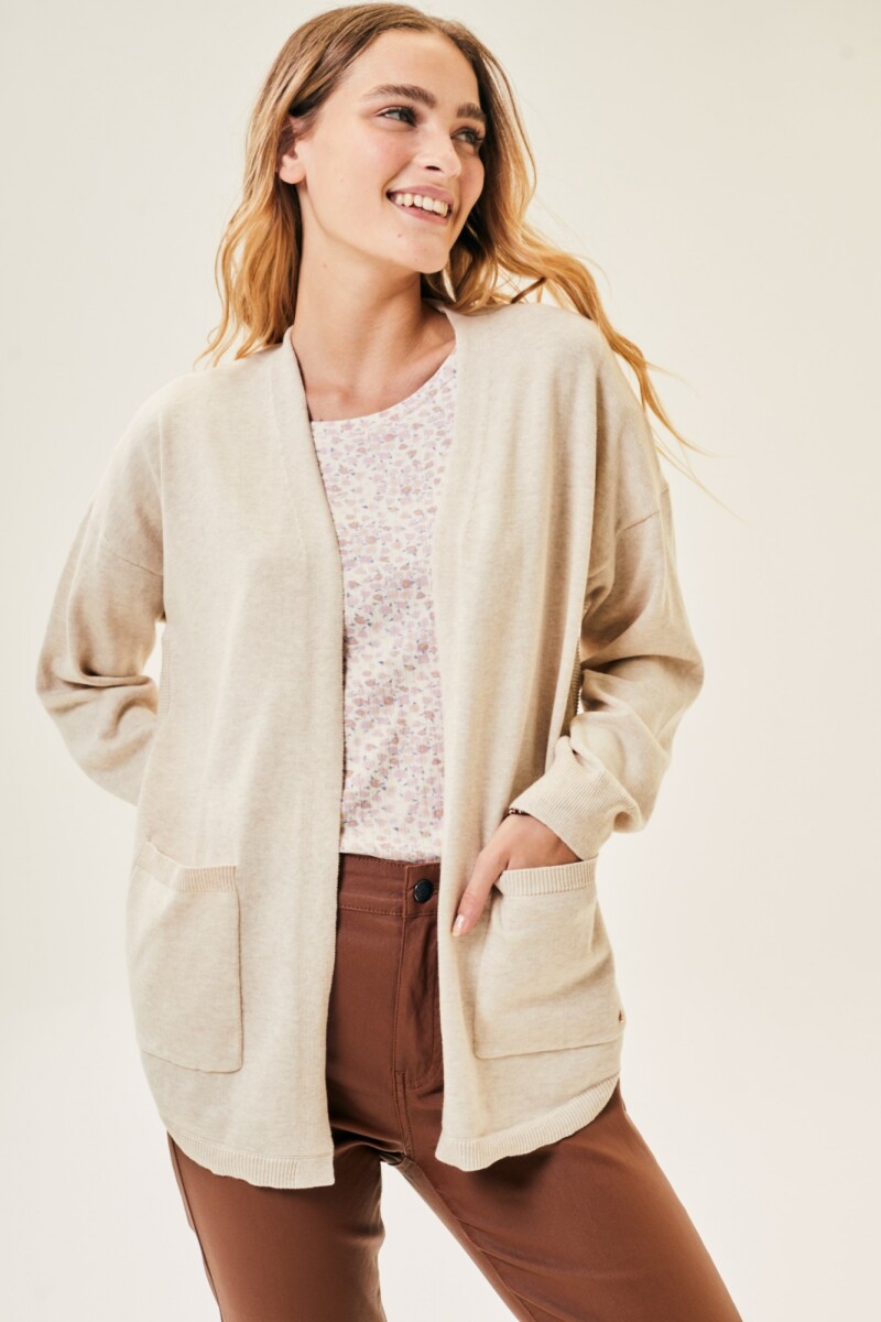 Kimono Textura Algodon - Beige Melange 