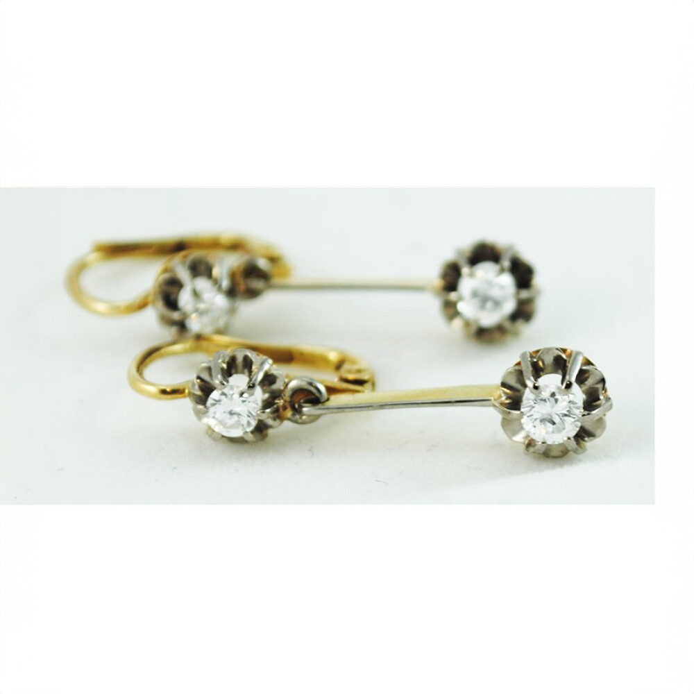 Caravanas Oro 18K Y Brillantes Caravanas Oro 18K Y Brillantes