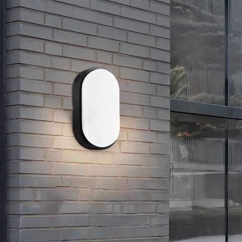 Tortuga LED p/exterior marco negro 15W neutra IX4840X