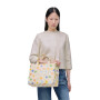 MARC JACOBS - THE WILD DAISY CANVAS MEDIUM TOTE BAG Blanco