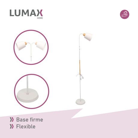 Lámpara De Pie Lumax Nórdica Flexible 1.5 M Blanco