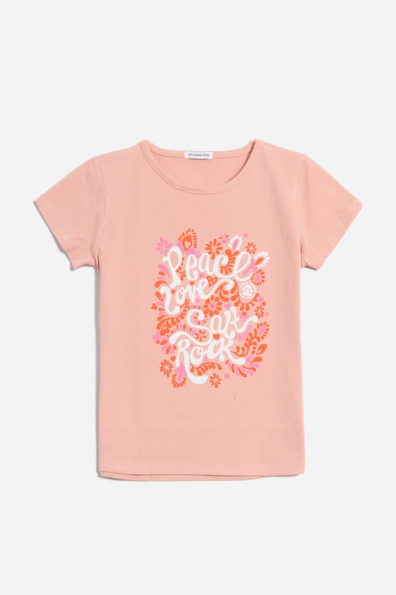 Remera Peace - Coral 