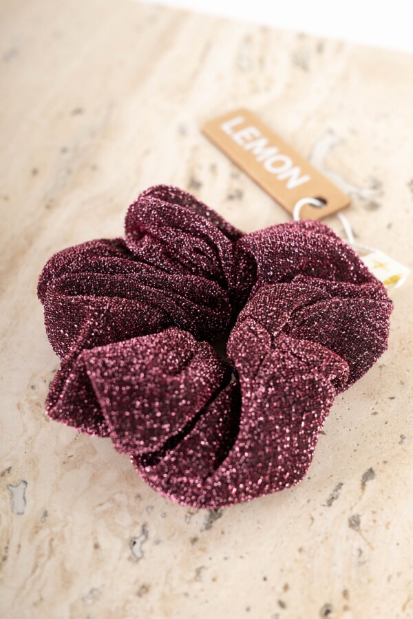 Scrunchie Lurex Rojo