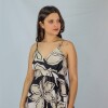 Vestido Ethnic Flowers Black/beige