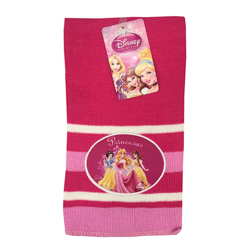 Bufanda Infantil Disney Princesa Fucsia - Blanco