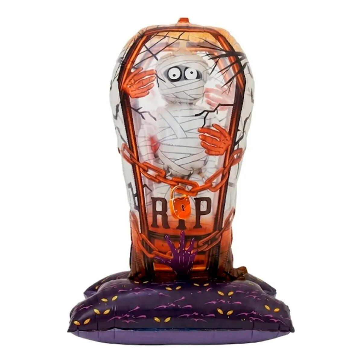 Globo metalizado con forma de lapida Halloween 