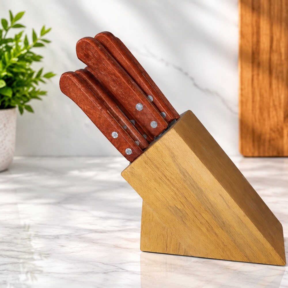 Universal Set 6 cuchillos con base madera Universal Set 6 cuchillos con base madera