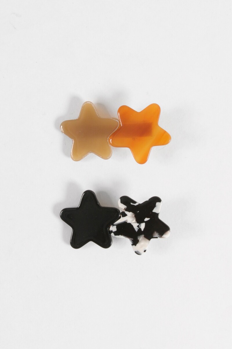 Set de 2 horquillas star multicolor