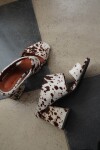 Firework Print Heels Crudo / Chocolate