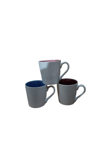 MUG CONICO 414 ML BLANCO CON COLORES SURTIDOS MUG CONICO 414 ML BLANCO CON COLORES SURTIDOS