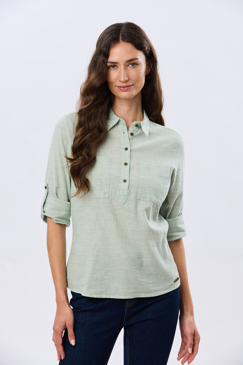 CAMISA DE LINO - Menta 
