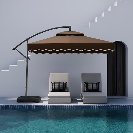 Sombrilla Roma Cuadrada Marrón 2,50m x 2,50m Sombrilla Roma Cuadrada Marrón 2,50m x 2,50m