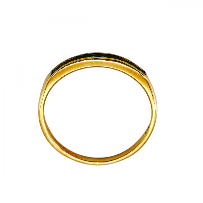Anillo Sin Fin-Oro Bajo-Piedra Esmeralda-AN8149 conpiedra