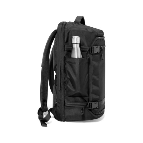 Mochila de viaje expandible con múltiples bolsillos Negro