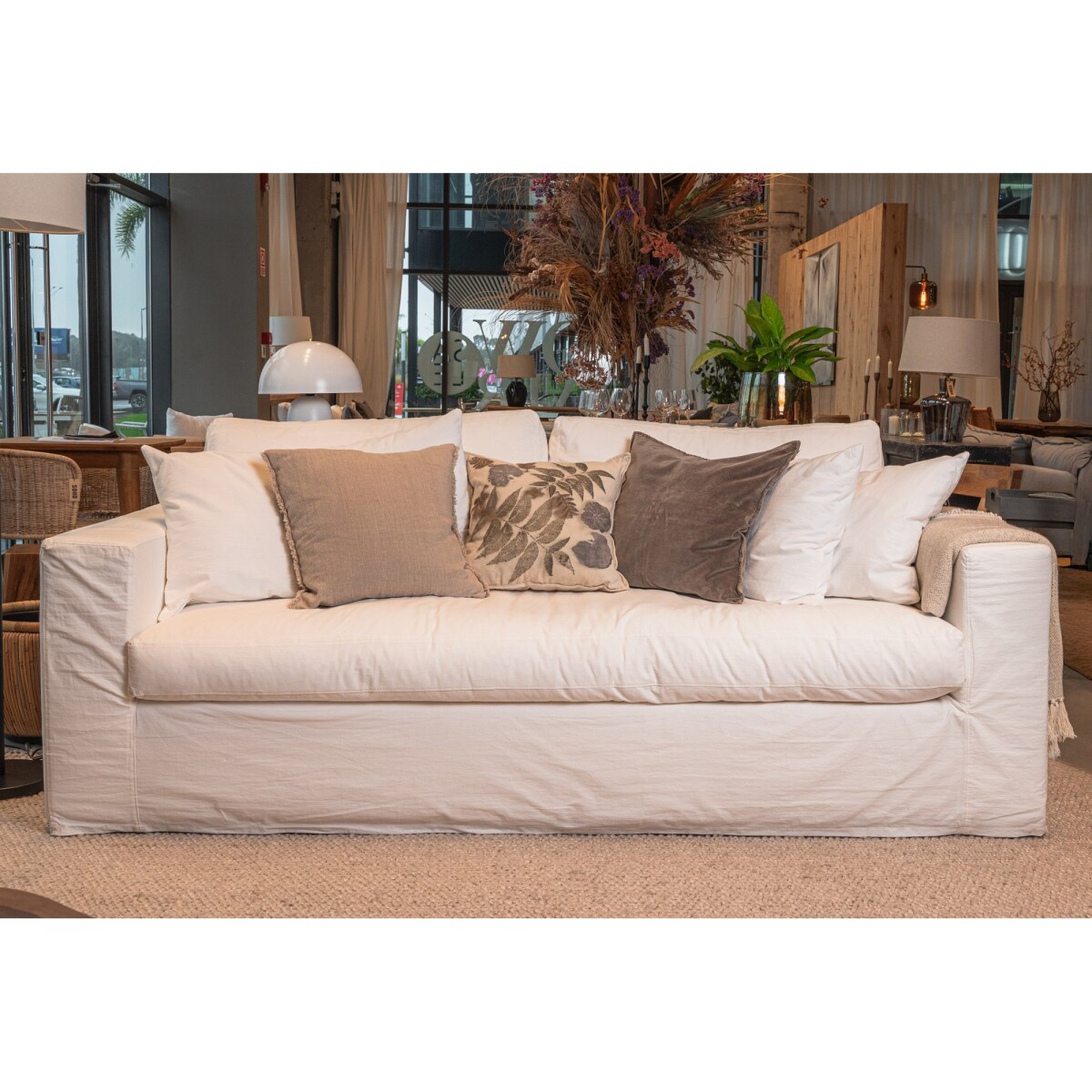 Sofá Celine blanco, 2.20 m 