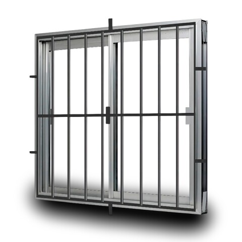 Promo Ventana de Aluminio + Reja 100X100