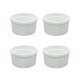 Set x4 Ramequin circular porcelana 9x4,5 cm BLANCO