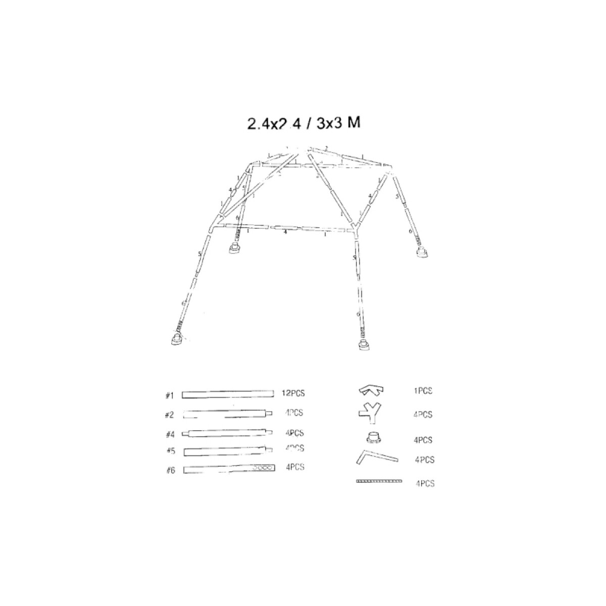 Gazebo con mosquitero 3x3x2.50 Mts — Magnum