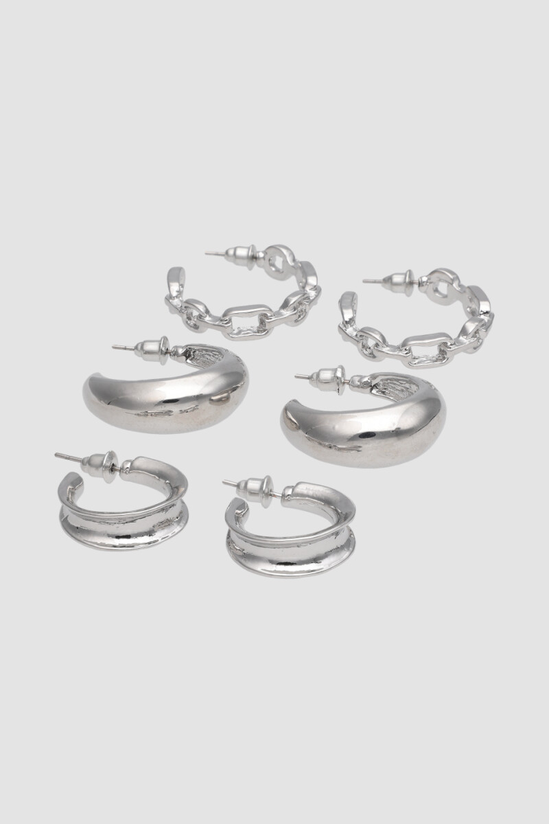 Pack aros x 3 - Plata 