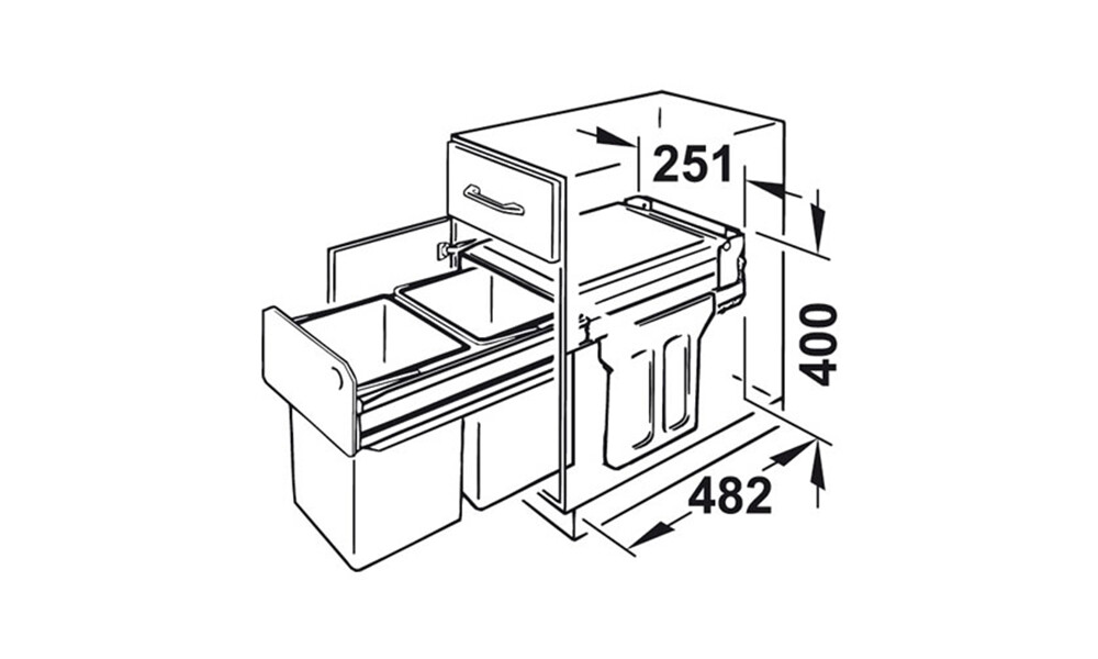 CUBO Basura 2 x 15 litros - doble Cubo Basura 2 X 15 Litros - Doble