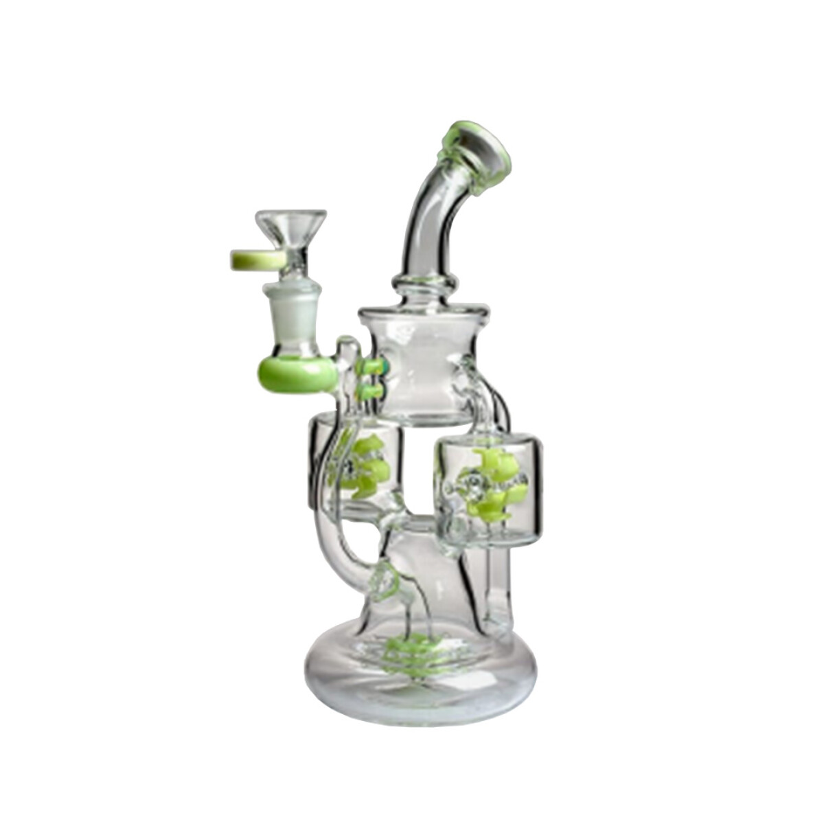 BONG ALIEN SUPER RECICLADOR DOBLE TRUBINA 25CM - AL50 