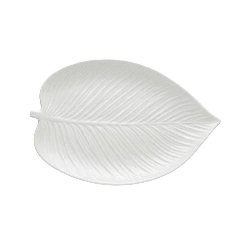 BANDEJA CERAMICA HOJA 30.5X20.5CM Unica