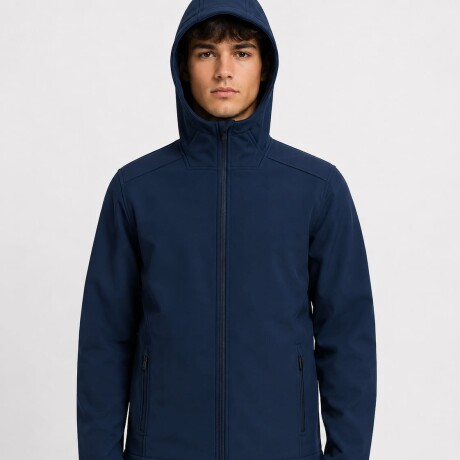Campera Neopreno Con Capucha Azul Marino