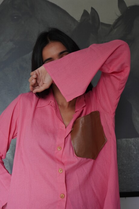 Pocket Shirt Chicle Cuero