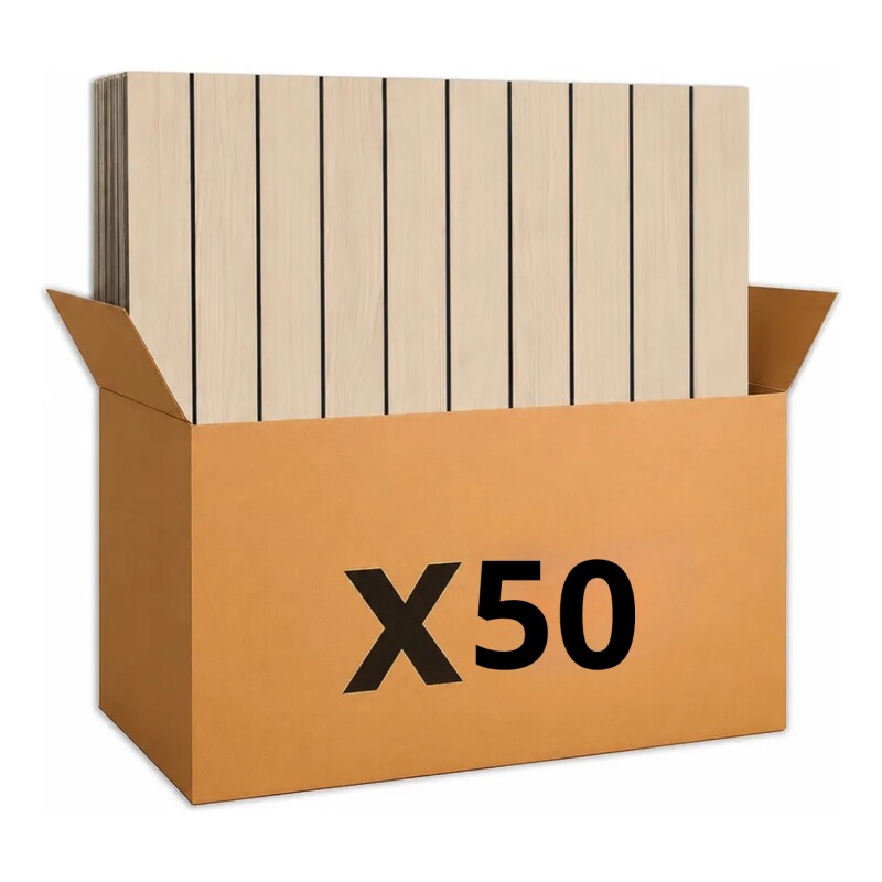 Placas autoadhesivas simil WPC 60x60cm X 50 Beige