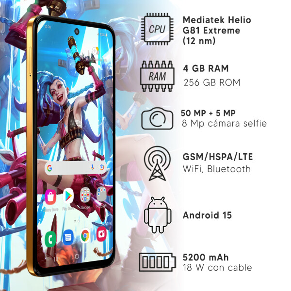 Motorola Moto G15 4/256 Gb 4g + Regalo NARANJA