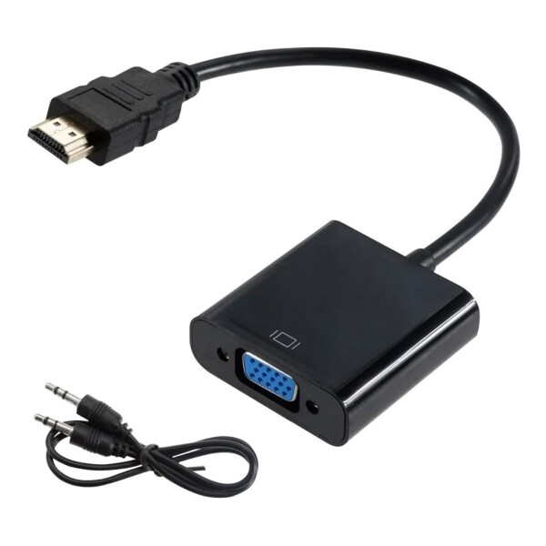 Adaptador Conversor Convertidor Hdmi A Vga Con Audio Adaptador Conversor Convertidor Hdmi A Vga Con Audio